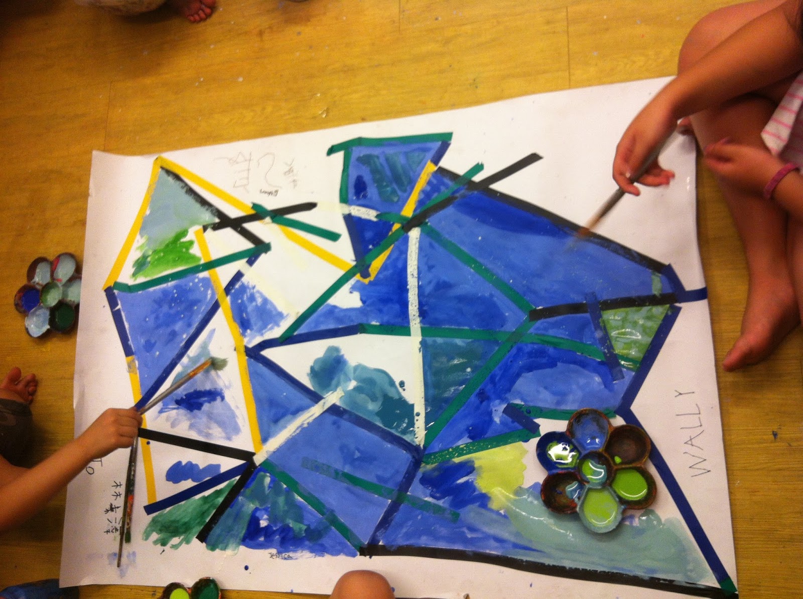Art in English: First Project line: straight lines/horizontal lines ...